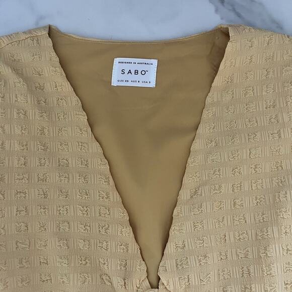 Sabo Skirt Tarelle mini Dress Honey Sz 2 preppy festival coquette core bohemian - Picture 6 of 13